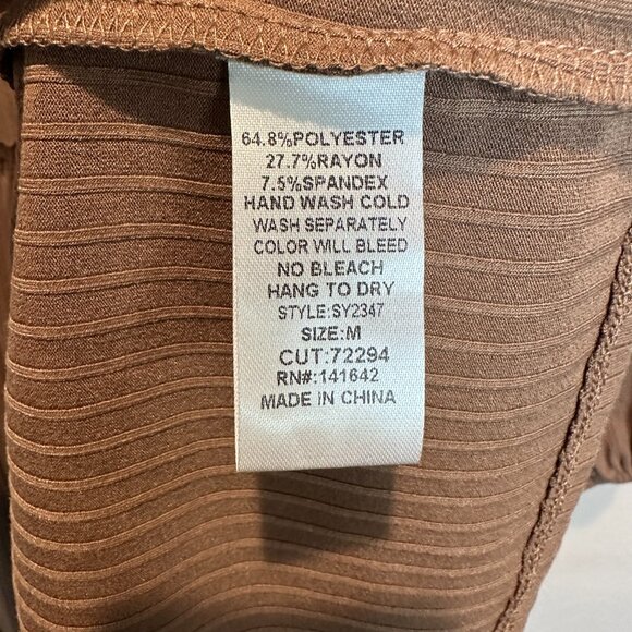 SHE+SKY Mocha Ribbed Tied Back Maternity Mini Dress from Pink Blush - Picture 12 of 12